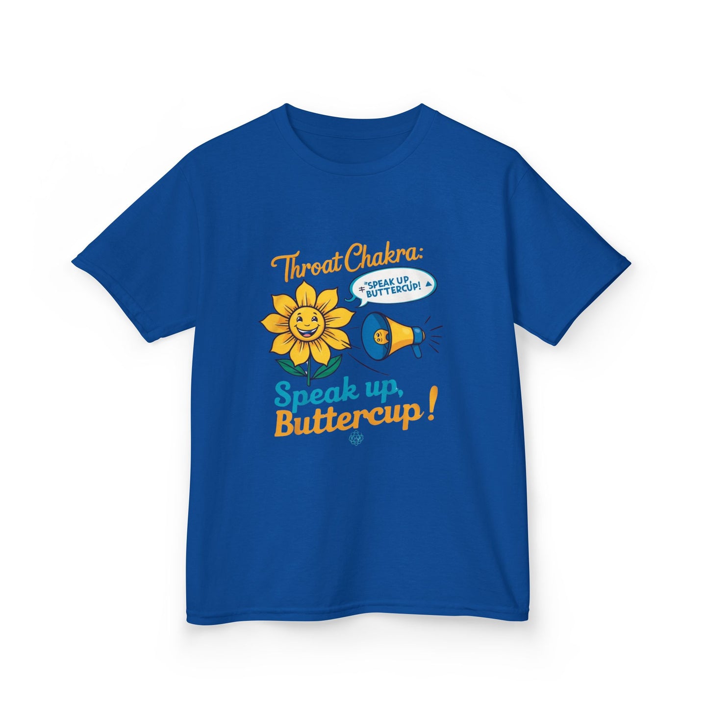 "Speak Up, Buttercup! – Chakra-Inspired Kids Tee"
